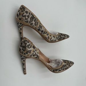 Inc International Concepts Women’s Beige Rhinestone Kenjay D’Orsay Pump SZ 8M